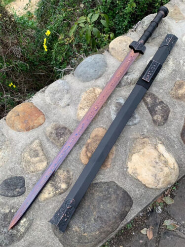 High Quality Chinese KungFu Han Jian Sword Katana Sharp Damascus Steel Blade Ful