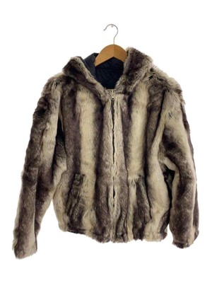 Supreme Faux Fur Reversible Hooded Jacket  beige S Used