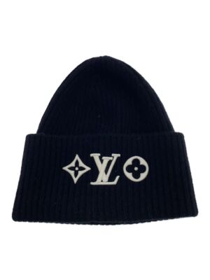 LOUIS VUITTON Bonnet LV Headline Wool Black Men's M77872