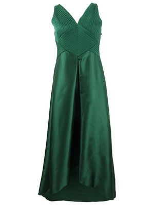 Adrianna Papell Women's High-Low Mikado Gown