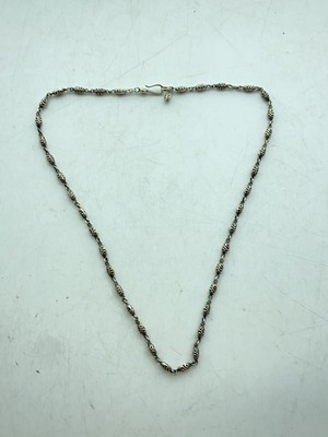 STANLEY GUESS Men's Classic Oval Chain Necklace Silver No Top Used