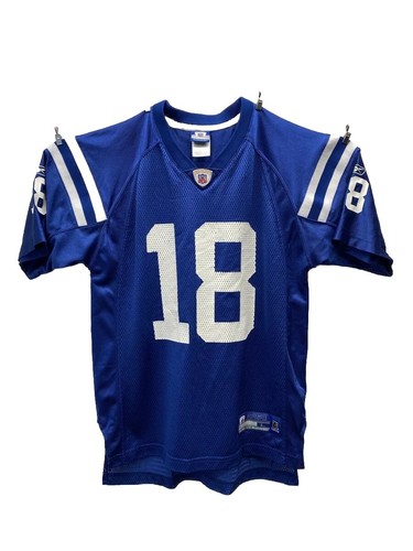 極美品 Reebok NFL COLTS 63 SATURDAY Jersey Peyton Manning #18 Colts Reebok NFL Kids L 14–16 Blue On