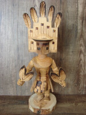 Native American Indian Handmade Hemis Dancer Kachina  Platero