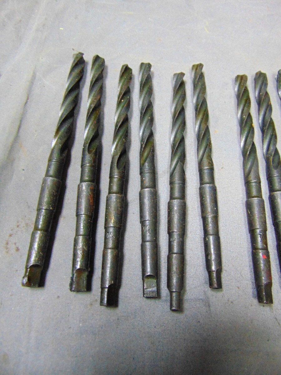 Lot Of 16 Various Shanks Makes Models Metalworking Drill Press Drill Bits