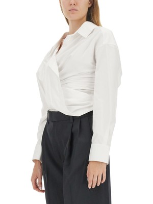 Pre-owned Alexander Wang Draped Shirt In White