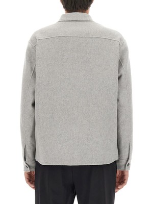 Pre-owned Theory Wool Jacket In Gray