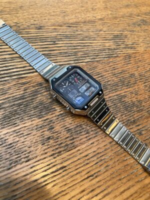 Pre-owned Citizen Collection Jg2126-69e Record Label Thermo Sensor Watch Ana-digi Temp