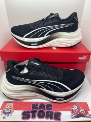 Puma MagMax Nitro Puma Black Puma White Dark Gray 310088-01 Men's Size oki11