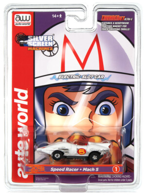 Auto World Thunderjet Ultra G Speed Racer Mach 5 - Race Worn HO Scale Slot Car