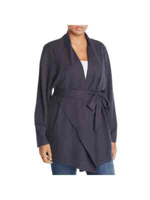 BAGATELLE Womens Plus Belted Draped Collar Open Front Wrap Jacket 2x B4HP