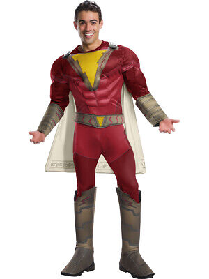 Mens Shazam Superhero Suit Deluxe Costume