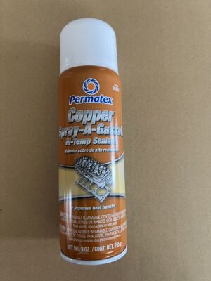 PERMATEX 80697 Copper Spray-A-Gasket Hi-Temp Adhesive Sealant, 9 oz. net Aerosol