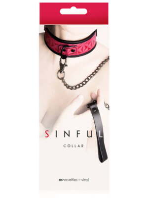 NS Novelties Sinful 2" Collar - Pink Sex Toy