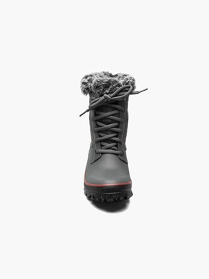 Pre-owned Bogs Women's Arcata Cozy Plaid Winter Boots Dark Gray Multi - 73048-074, Dk Gray