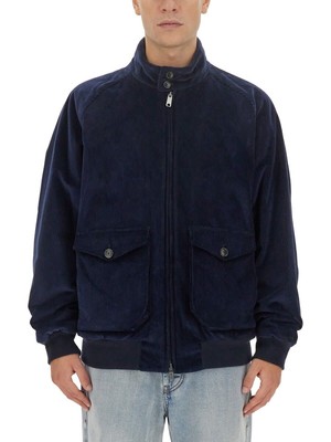 Pre-owned Baracuta Ribbed Jacket In Blue