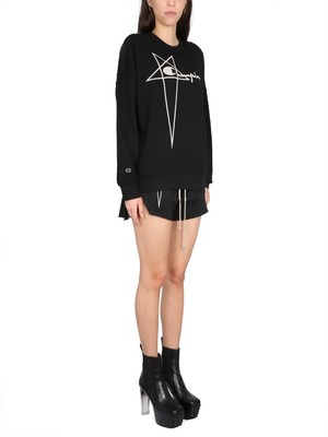 Pre-owned Rick Owens X Champion Tommy Sweatshirt In Black