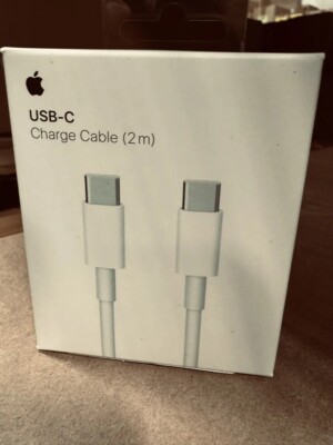 New Apple MLL82AM/A USB-C to USB-C 2M Charging Cable Sealed