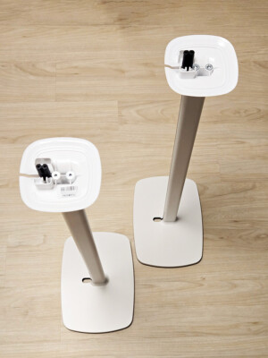 FLEXSON Floor stand for SONOS ONE or PLAY:1 - Pair, White
