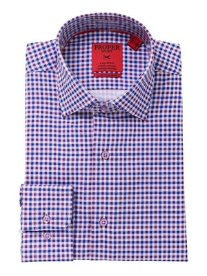

Мужская фиолетово-синяя классическая рубашка The Suit Depot в клетку Modern Fit Stretch, ["purple";"blue"]