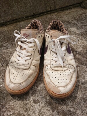 NIKE BIG NIKE Low cut sneakers White x Purple Made in Korea