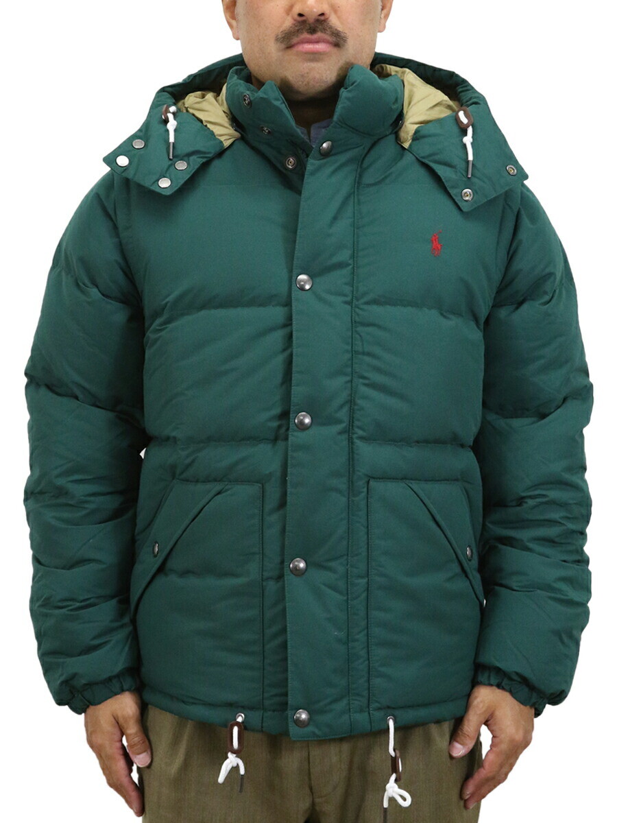 Polo Ralph Lauren Hooded 2-Way Down Jacket / Vest - Dark Green (Red pony) -