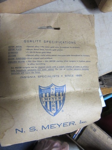 N.S.Meyer Insignia Air Force wings