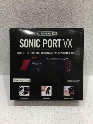 Line 6 Audio Interface Built-in Microphone Sonic Port VX Used with Box