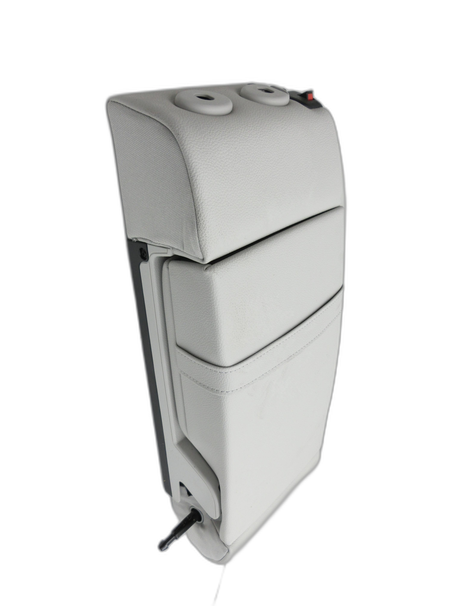 Mercedes W205 C180 14-19 Armlehne Mittelarmlehne Auflage mit Becherhalter für Rücksitzbank Leder Greige  - Bild 1