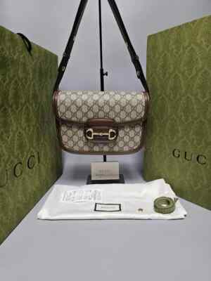 Gucci Horsebit 1955 Shoulder Bag Small Brown 602204 | eBay