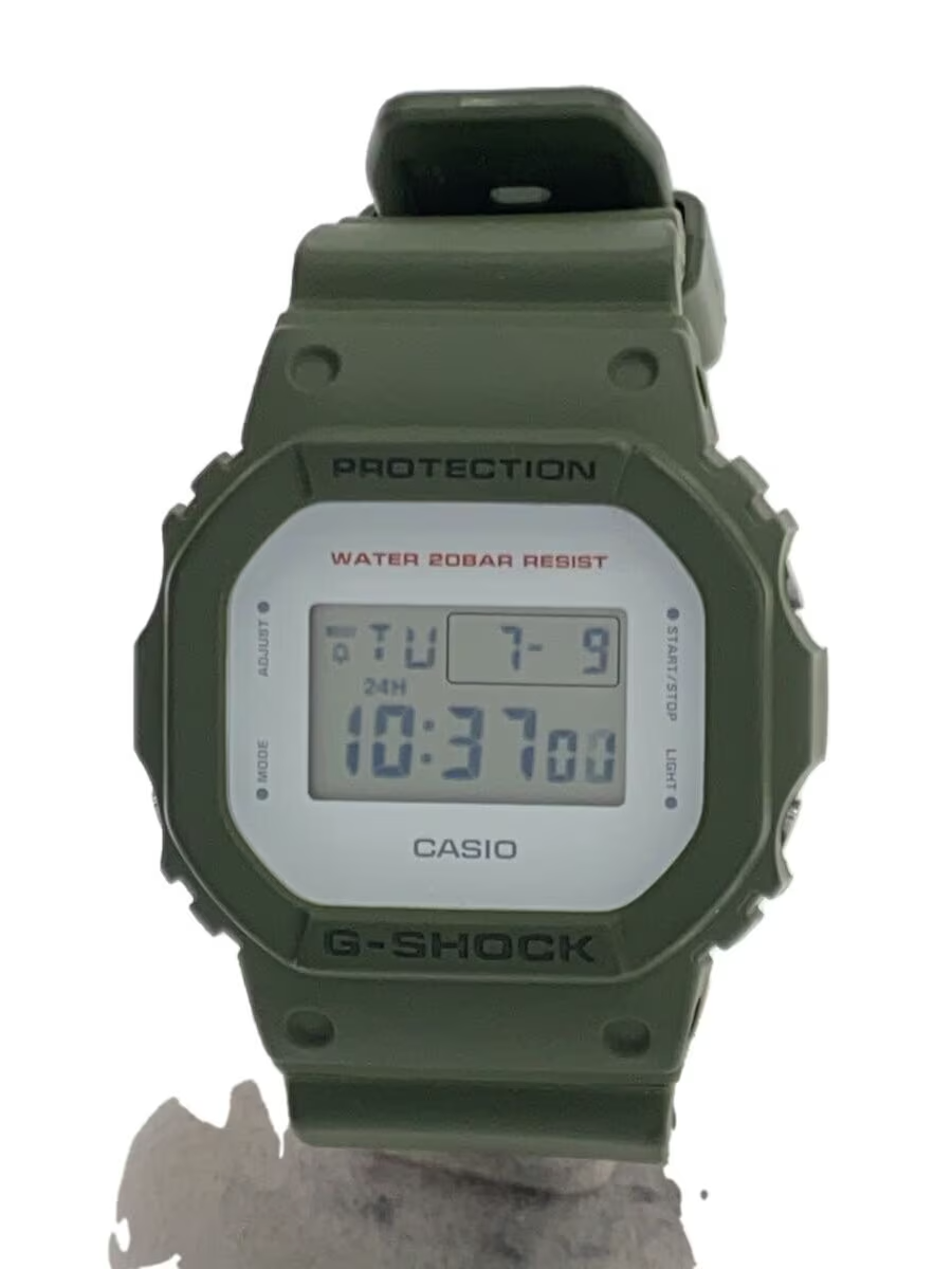 G-SHOCK DW-5600M-3JF カーキ CASIO Casio G-SHOCK DW-5600M-3JF Green Khaki and White Men's Alarm