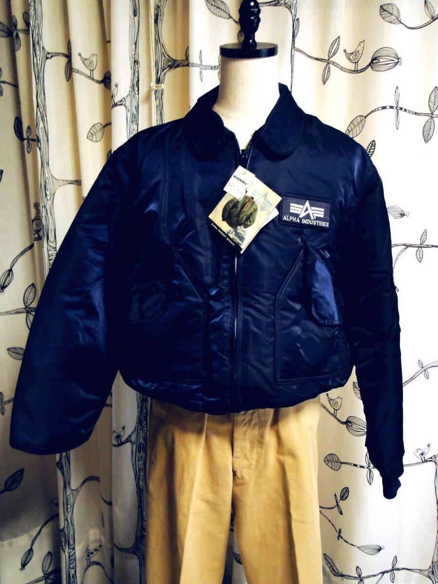 90s USA製 ALPHA cwu-45p flight jacket M Alpha CWU-45/P 90's Deadstock Fly Jacket Made in USA Size XL
