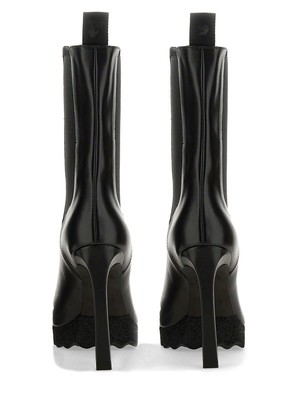Pre-owned Off-white Chelsea Boot With Heel In Black