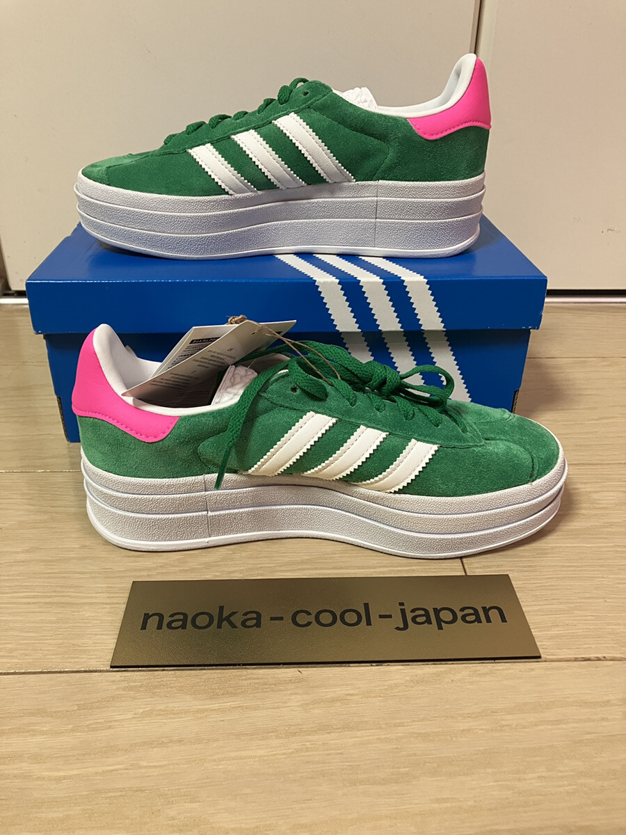 【ADIDAS】 Gazelle Bold - Green: Pink / IG3136 adidas Originals Gazelle Bold Green White Pink Women's Size