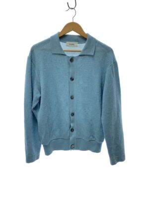 Other Brands Cardigan Ernie Palo 23SS Rib Collar 44 Linen