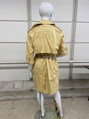 Pre-owned Club Monaco Adjustable Sleeve Soft Trench Women's Size Xs Chamomile In Yellow