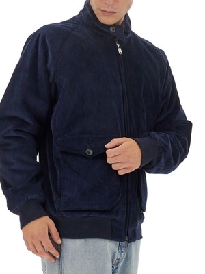 Pre-owned Baracuta Ribbed Jacket In Blue