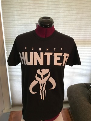 LICENSED NEW STAR WARS BOBA FETT BOUNTY HUNTER LOGO COTTON Black T-Shirt TEE