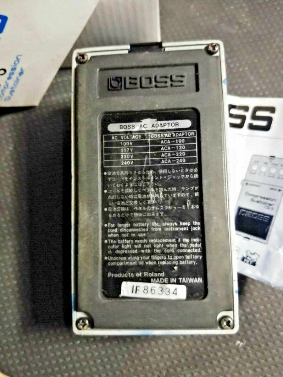 Boss CS-3 Compressor Pedal 1994 with Box and Manual