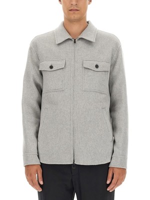 Pre-owned Theory Wool Jacket In Gray