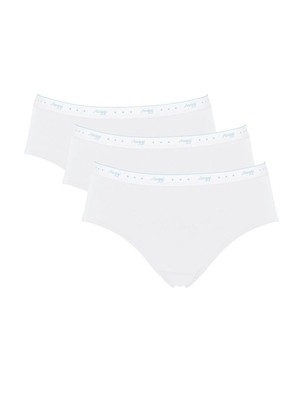 M (12) Sloggi Midi Briefs 24/7 100 Cotton Rich Knickers Brief C3P Lingerie