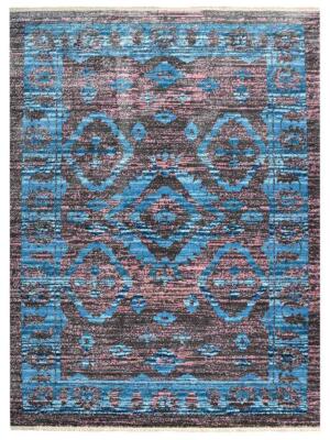 Machine Woven Cross Weave Polyester  Area Rug Oriental Brown BBH Homes BBM00059