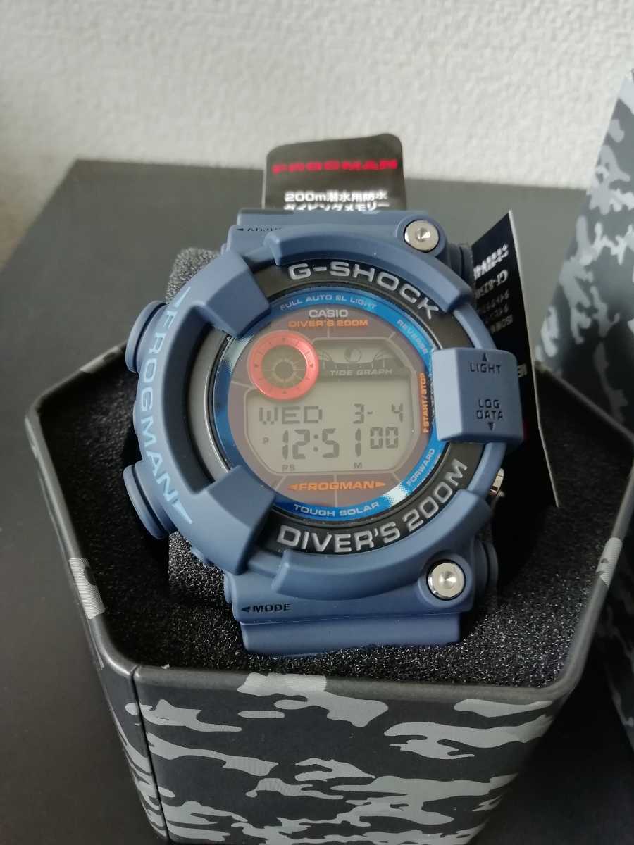 Pre-owned Casio 【limited Model】 Frogman Gf-8250cm-2jr Tough Solar Men In Camouflage