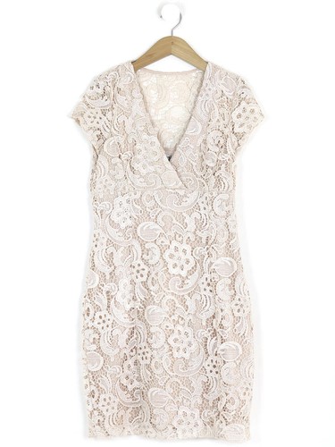 knee length dresses for ladies Elegant Long Sleeve Navy Lace Short Homecoming Dresses, MH446 main image 1