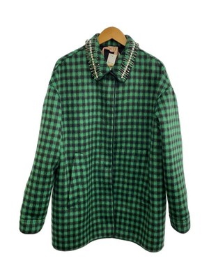 関税送料込N21 numero ventuno Checked Coat N21 (numero ventuno other coat 42 wool Green check 22i-n032