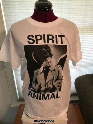 NWT NEW SEINFELD SPIRIT ANIMAL GEORGE 100% WHITE COTTON S T-Shirt TEE SZ SMALL