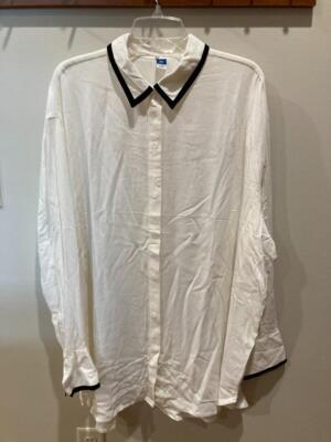 Old Navy NWT Woman Size XXL/Tall  Loose Crepe Button Down Tunic Shirt