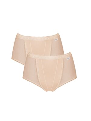 Sloggi Maxi Briefs Control Knickers Twin 2 Pack Lightweight Shaping Lingerie