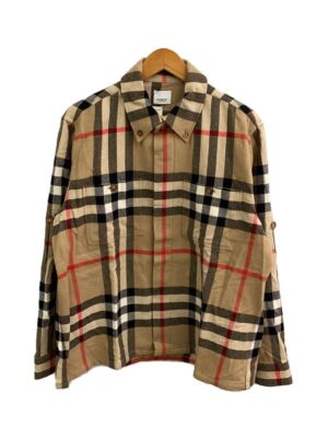 BURBERRY　ベージュ　ノバチェック　38 バーバリー ノバチェック 長袖シャツ ベージュ | ブランド古着を