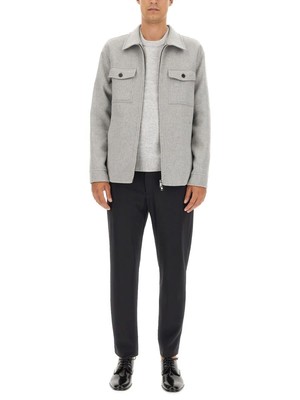 Pre-owned Theory Wool Jacket In Gray