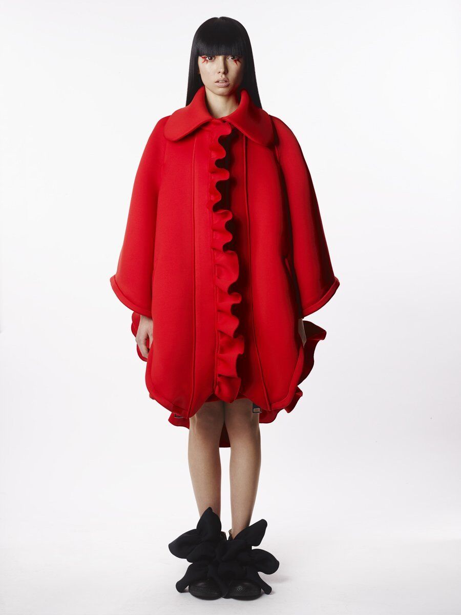 Pre-owned Urban Outfitters Nicopanda Ruffle Jacket (m) Red - Brand With Tags (sold Out) Msrp $800